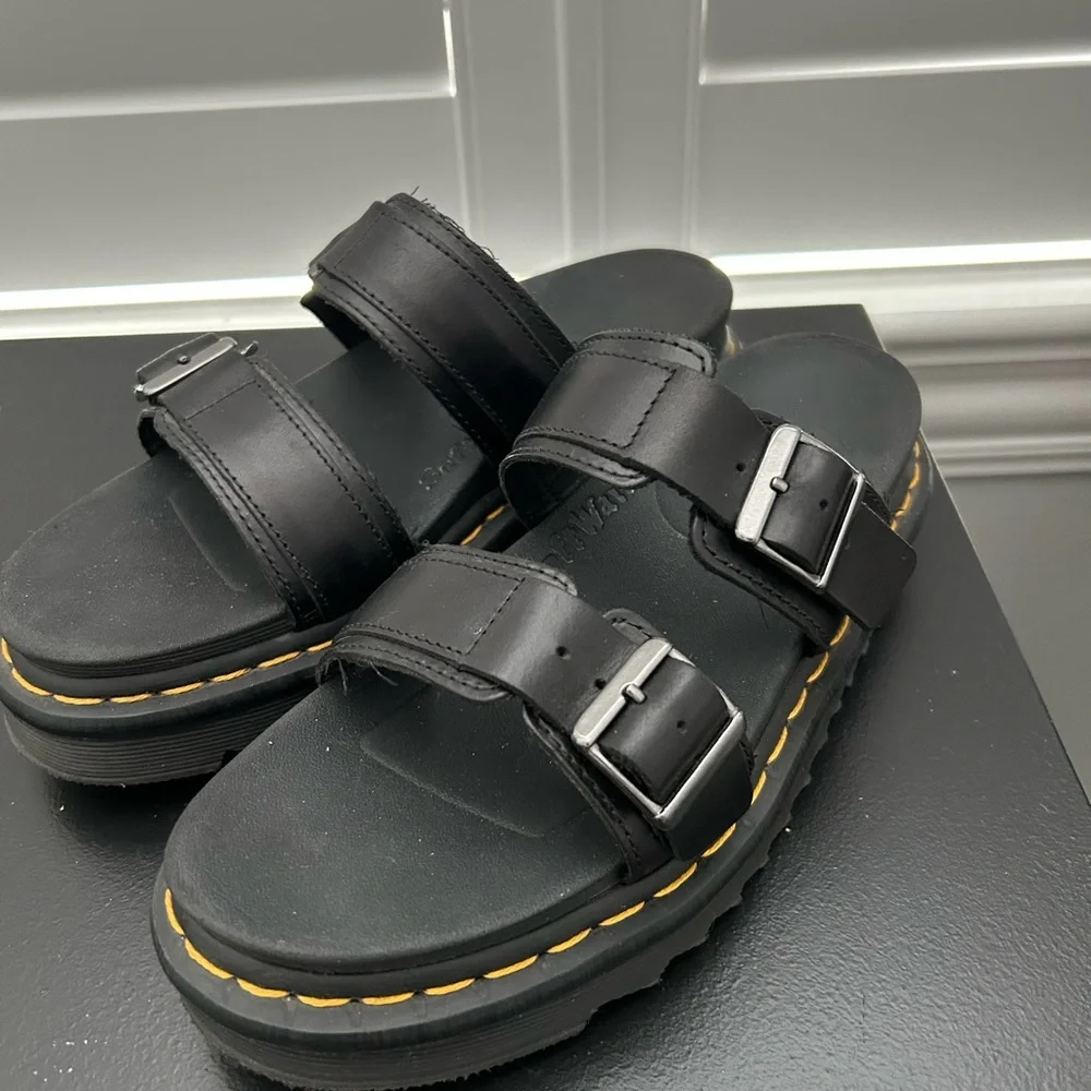 Dr Martens Myles Slide Sandals In Black